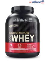 Optimum Nutrition whey protein gold standard powder delicious strawberry flavor