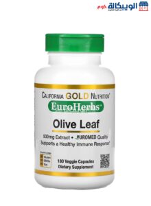 California Gold Nutrition Olive Leaf Extract 500 Mg 180 Veggie Capsules