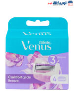 شفرات جيليت فينوس بريز للنساء gillete venus comfortglide breeze لإزالة الشعر 4قطع