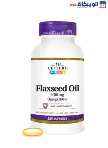 كبسولات زيت بذر الكتان الامريكية 21St Century Flaxseed Oil 1000 Mg