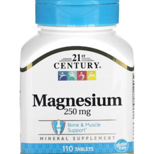 21st Century Magnesium for promote bone and muscle health 250 mg 110 Tablets 