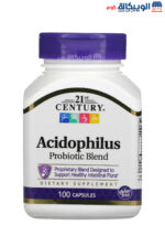 كبسولات probiotic خلطة الملبنة الحمضية من 21 سينتري لدعم البكتيريا النافعة 100 كبسولة - 21st Century Acidophilus Probiotic Blend