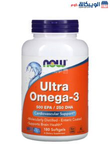 Now Foods Ultra Omega 3 Softgels For Support Vascular Health 180 Softgels 