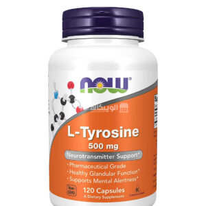 NOW Foods L Tyrosine Capsules for support nervous system health 500 mg 120 Capsules