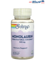 Solaray Monolaurin capsules for support immune health 500 mg 60 Veg capsules