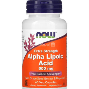 NOW Foods Alpha Lipoic Acid Capsules antioxidant protection 600 mg 60 Veg Capsules