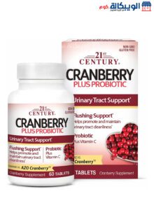 بروبيوتيك كبسول توت بري من 21 سينتري‏ لدعم المسالك البولية 60 كبسولة- 21St Century Cranberry Plus Probiotic 