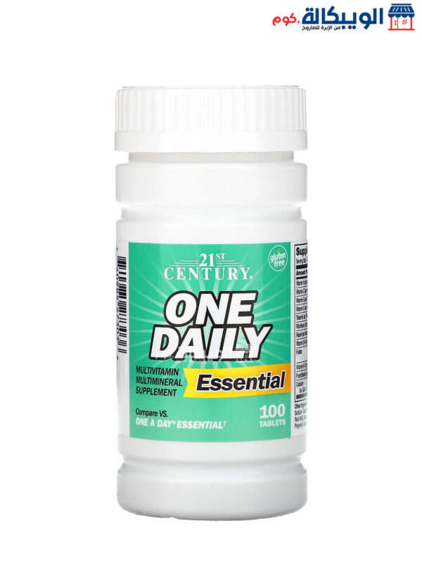 حبوب ون ديلي ملتي فيتامين من 21 سينتري لتحسين الصحة العامة 100 حبوب - 21St Century One Daily Essential 100 Tablets