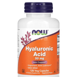 NOW Foods Hyaluronic Acid With MSM capsules for support overall health 50 mg 120 Veg Capsules