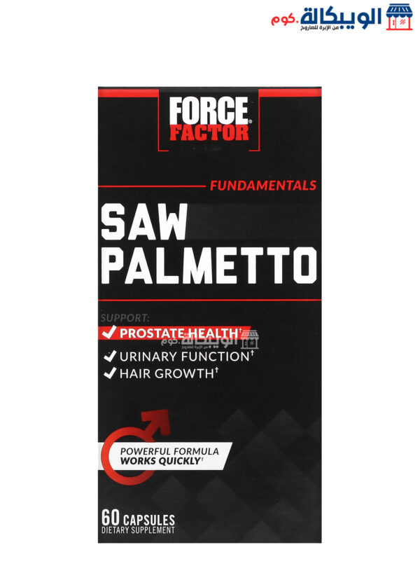 Force Factor Saw Palmetto Capsules For Improve Prostate Health 60 Capsules