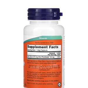 NOW Zinc Picolinate Capsules for support immune health