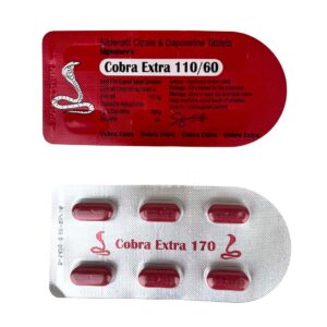 مكونات اقراص كوبرا الأحمر الأصلي للرجال لتقوية الانتصاب Cobra Extra 170