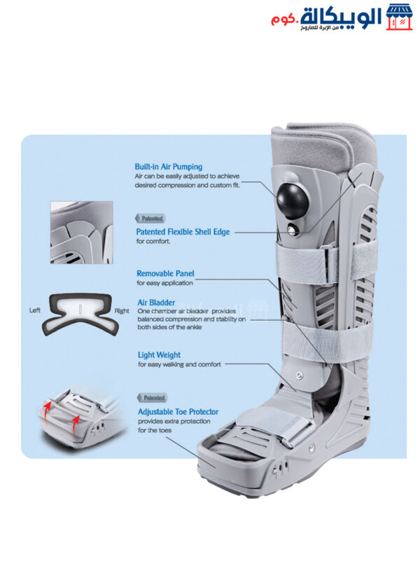 Conwell Air Cast Walking Boot Long To Maintain And Stabilize The Foot Position