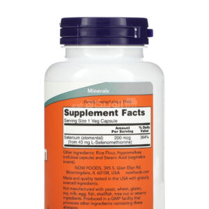 Now Foods, Selenium Capsules To Improve Thyroid Health 200 Mcg, 180 Capsules