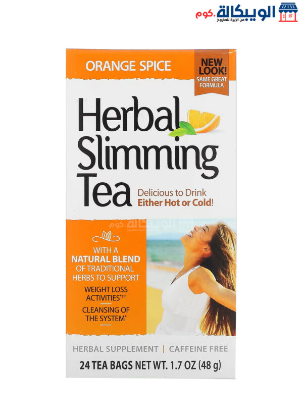 21St Century Herbal Slimming Tea Orange Spice, Caffeine Free, 24 Tea Bags