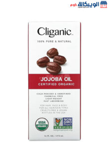 زيت جوجوبا للشعر وتحسين صحة الشعر - Cliganic, 100% Pure &Amp; Natural, Jojoba Oil (473 Ml)