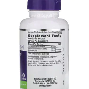 Natrol glucosamine hyaluronic acid & msm