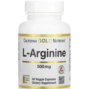 California Gold Nutrition L-Arginine 60 Veggie Capsules