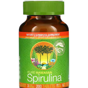 Nutrex Hawaii Pure Hawaiian Spirulina Tablets for support immune health 200 Tablets 