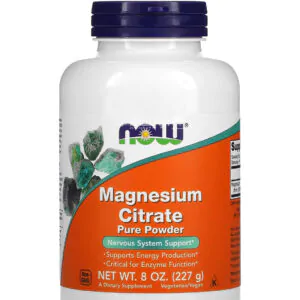 سترات المغنيسيوم بودر NOW Foods Magnesium Citrate Pure Powder