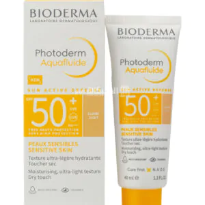 صن بلوك بيوديرما bioderma photoderm aquafluide spf 50+ حجم 40 مل