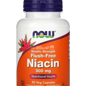 فيتامين نياسين 500 NOW Foods Flush-Free Niacin Capsules