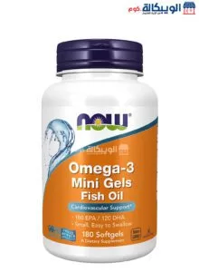 كبسولات الاوميجا 3 المستوردة الهلامية Now Foods Omega-3 Mini Gels