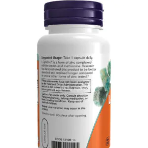 مكمل اوبتي زنك 30 مغ NOW Foods L-OptiZinc Capsules