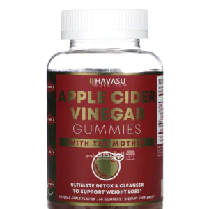  علكات خل التفاح من هافاسو نيوترشن‏ للتنحيف وتحسين صحة الجسم 60 علكة – Organic Apple Cider Vinegar  Gummies with the Mother 60 Gummies