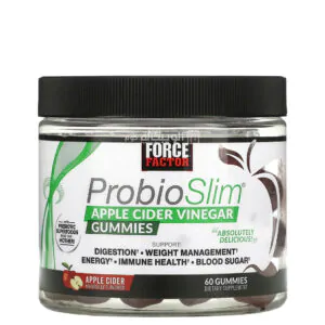 علكة خل التفاح بروبيوسليم من فورس فاكتور‏ للتحكم في الوزن والصحة العامة 60 علكة - Force Factor ProbioSlim Apple Cider Vinegar Gummies 60 Gummies