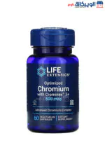 لايف اكستنشن كبسول كروميوم مع Crominex 3+ 500 ميكروجرام 60 كبسولة نباتية Life Extension Optimized Chromium with Crominex 3+ 500 mcg