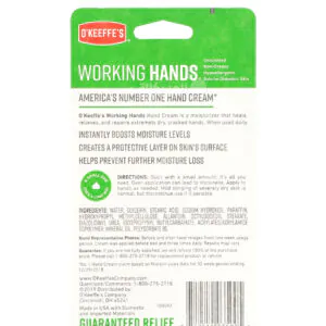 اوكيفيز كريم لترطيب اليدين للأيدي العاملة (96 جم) O'Keeffe's Working Hands Hand Cream